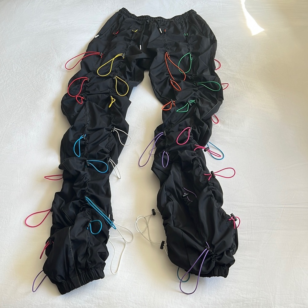 99%is Gobchang Pants Black and Rainbow